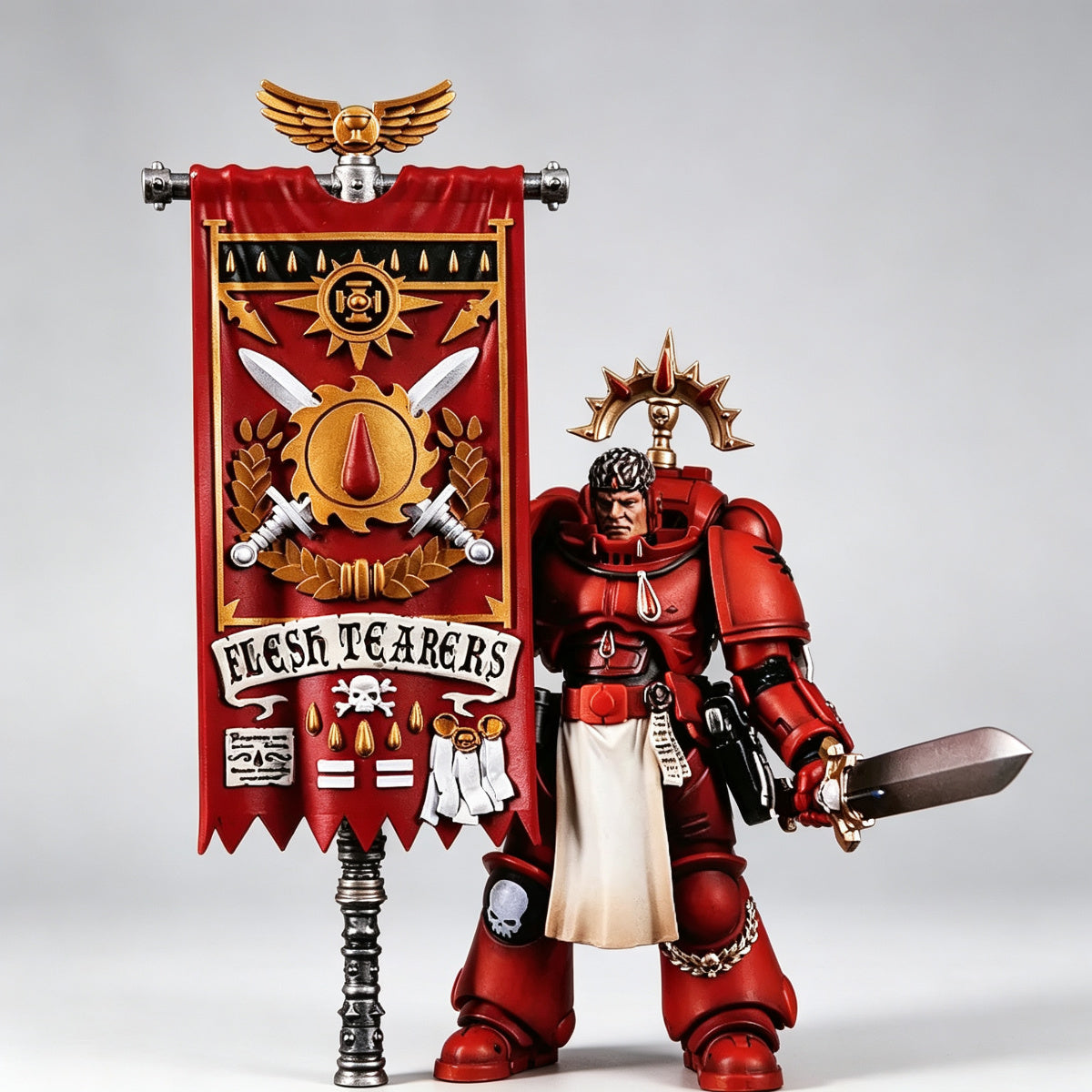 Custom Flesh Tearers Banner - Blood Drop & Crossed Swords - Image 3