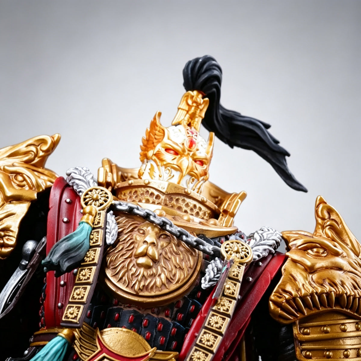 Custom Jaghatai Khan Helmet - White Gold Eagle Mask - Image 5