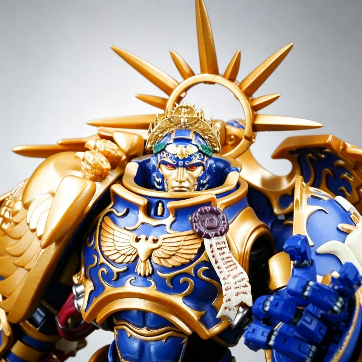 Custom Roboute Guilliman Helmet - Gold Face Mask - Image 5