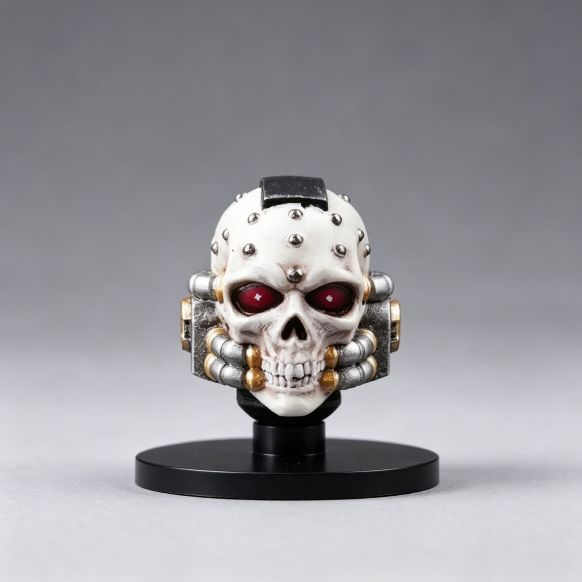 Custom Space Marine Skull Helmet Head Sculpt - Studded Relic Mask
