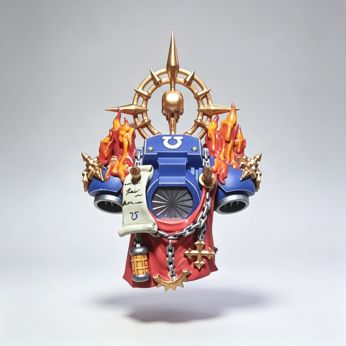 Custom Ultramarines Backpack - Iron Halo & Burning Candles - Image 2