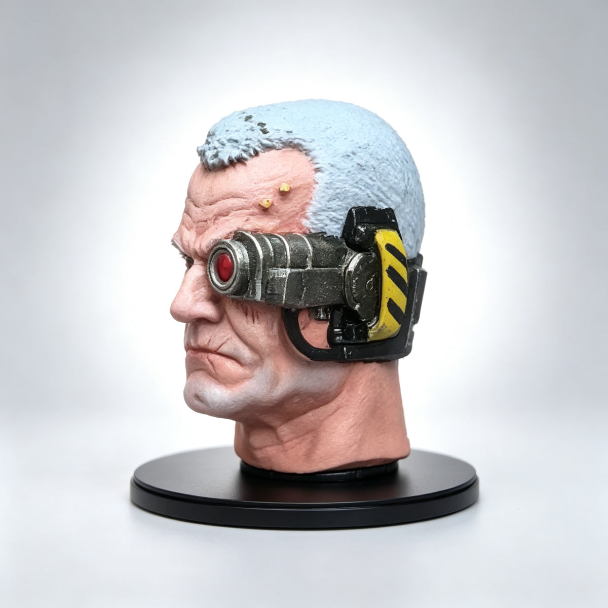 Custom Ultramarines Bionic Eye Veteran Unhelmeted Head Sculpt - 1/18 Action Figure Head Upgrade - Image 2