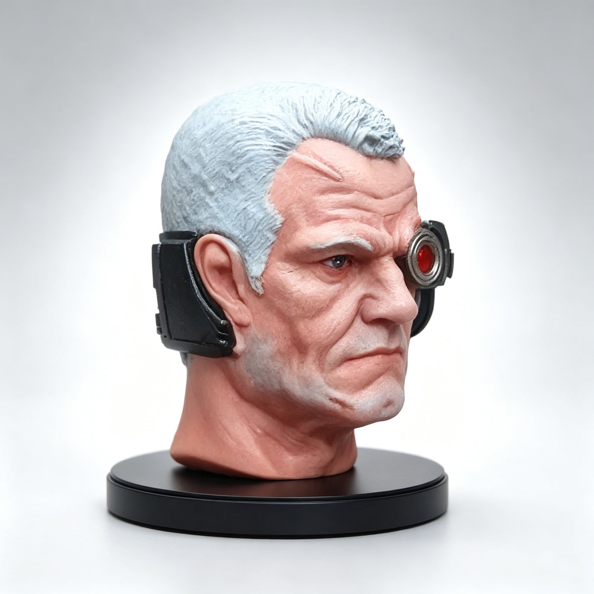 Custom Ultramarines Bionic Eye Veteran Unhelmeted Head Sculpt - 1/18 Action Figure Head Upgrade - Image 3