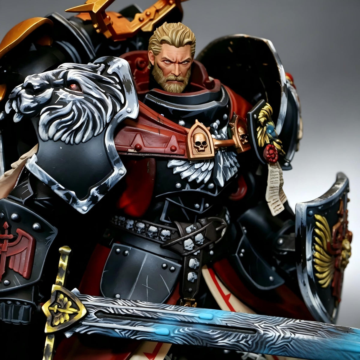 Dark Angels Primarch Lion El'Jonson Apocrypha Edition 1/18 Scale Custom Action Figure (Dual Head Sculpt Edition) - Image 5