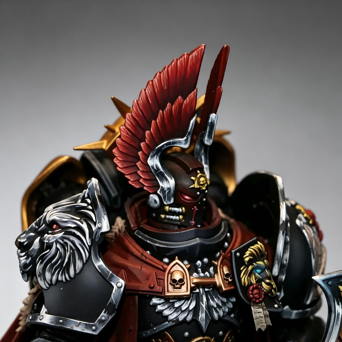 Dark Angels Primarch Lion El'Jonson Apocrypha Edition 1/18 Scale Custom Action Figure (Dual Head Sculpt Edition) - Image 6