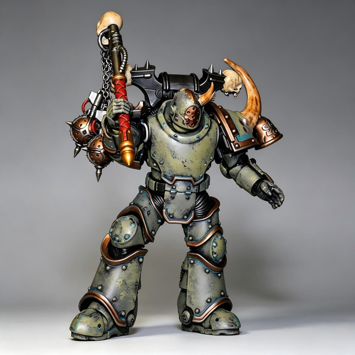Death Guard Plague Marine - 1/18 Custom (Flail of Corruption & Mark III Armor) - Image 4
