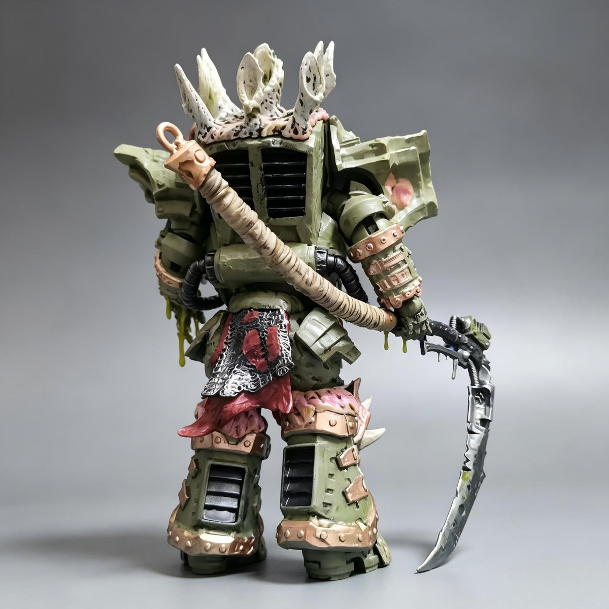 Death Guard Typhus Style Deathshroud Terminator - 1/18 Custom (Manreaper Scythe & Toxic Slime) - Image 3