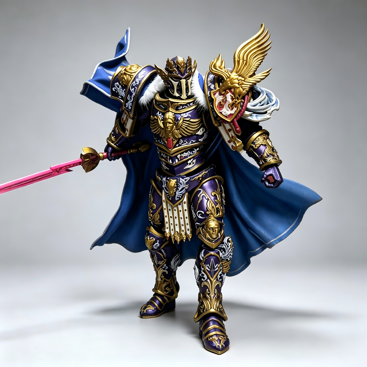 Fulgrim, Primarch of the Emperor's Children w/ Laer Blade - 1/18 Custom Repaint - Image 3