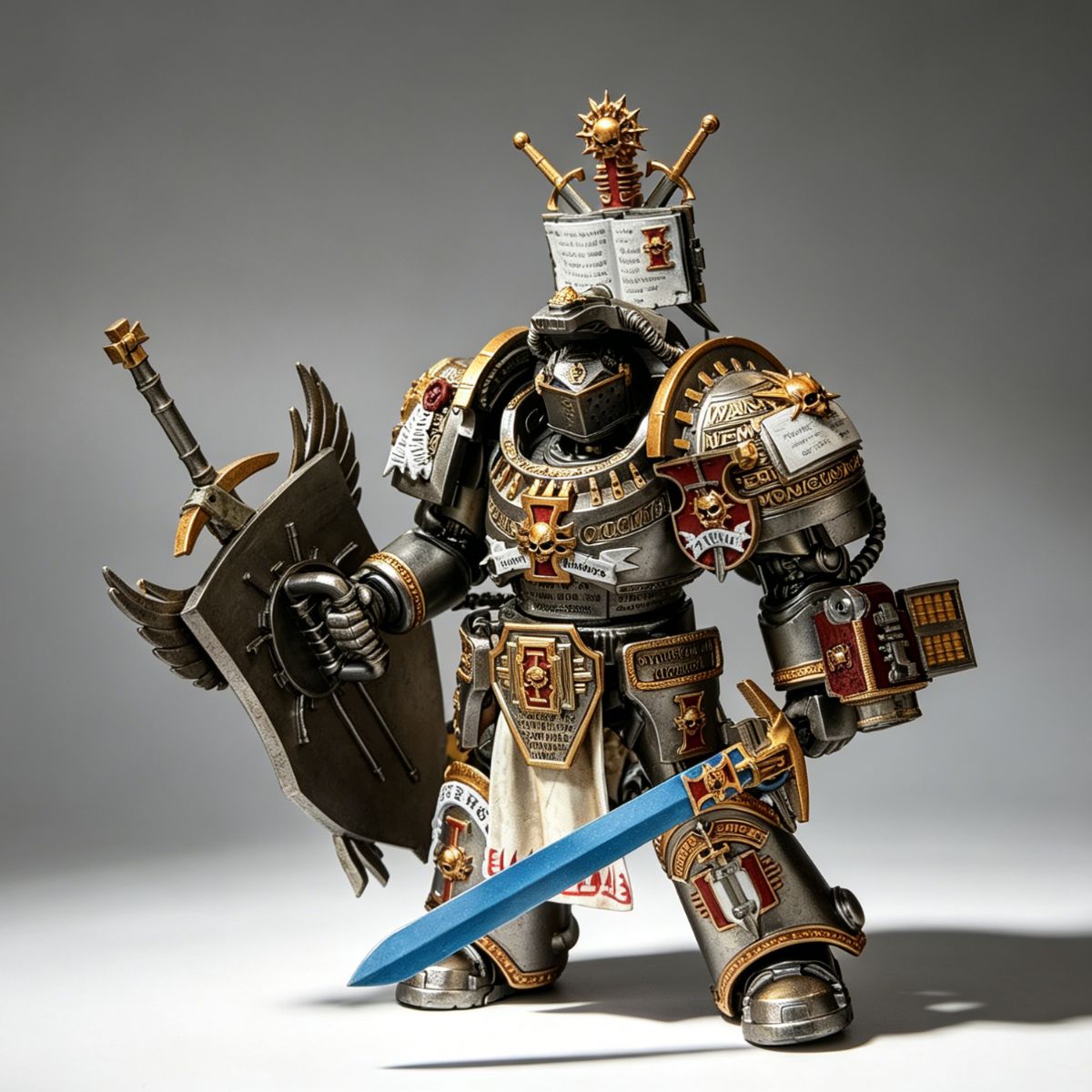 Grey Knights Supreme Grand Master Terminator with Sword and Shield – Custom Repaint - Image 2