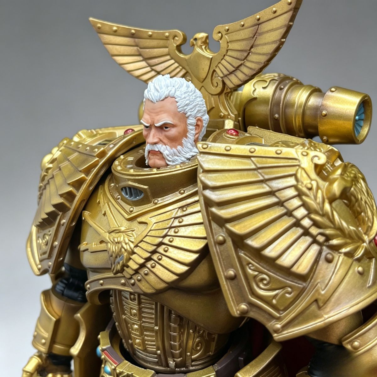 Imperial Fists Rogal Dorn Aged Version Head Sculpt – Upgrade Part - Image 2