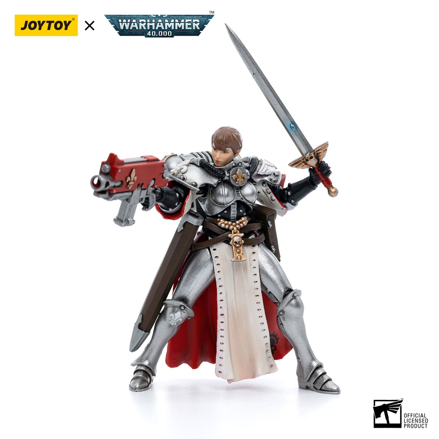 JOYTOY Warhammer 40K Adepta Sororitas Battle Sisters Order of the Argent Shroud Sister Superior Evinka figure