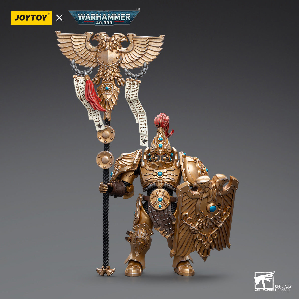 JOYTOY Warhammer 40K Adeptus Custodes Vexilus Praetor figure
