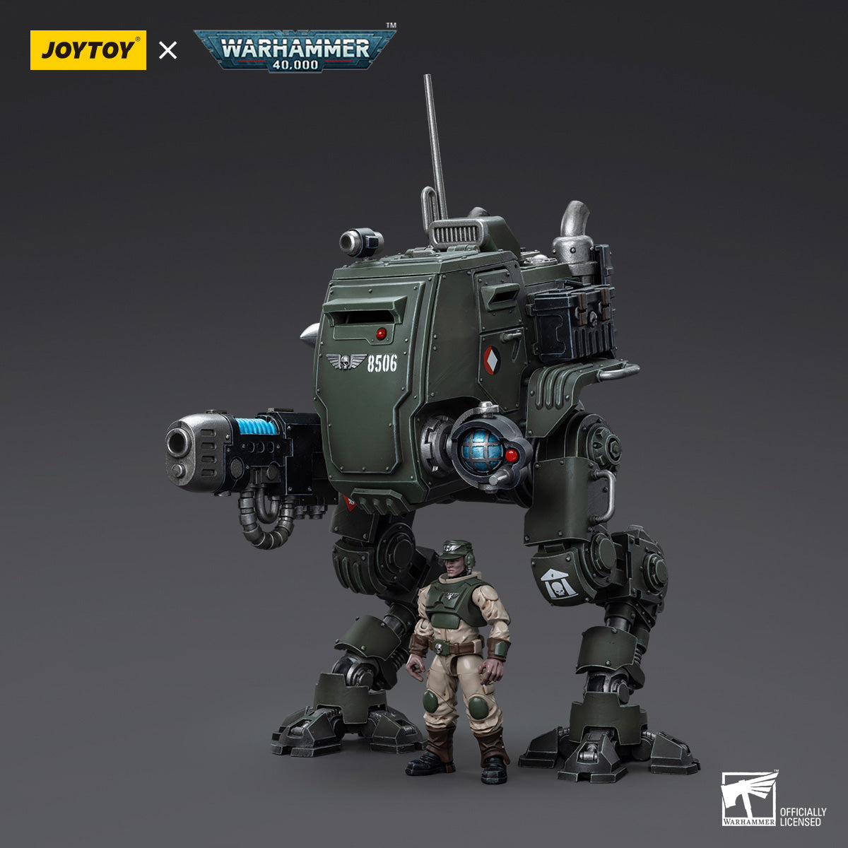 JOYTOY Warhammer 40K Astra Militarum Cadian Armoured Sentinel figure