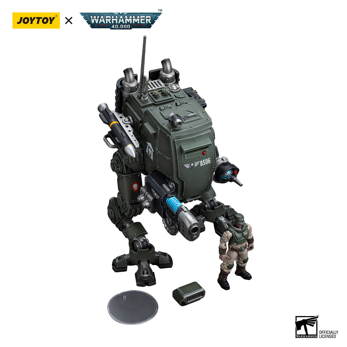 JOYTOY Warhammer 40K Astra Militarum Cadian Armoured Sentinel figure