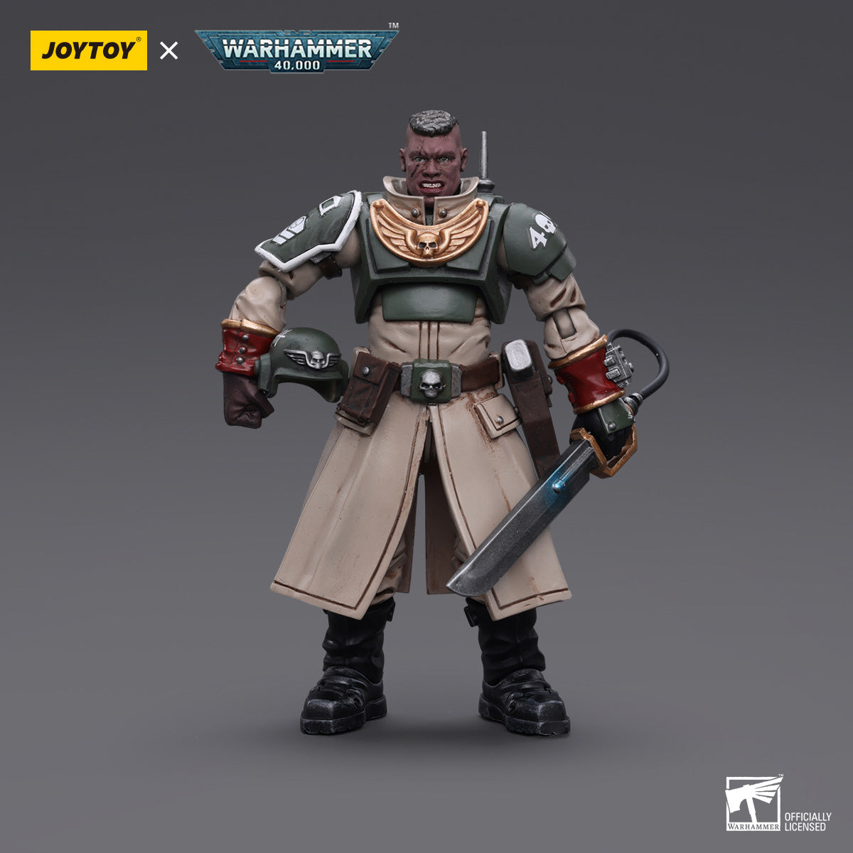 JOYTOY Warhammer 40K Astra Militarum Cadian Command Squad Commander figure