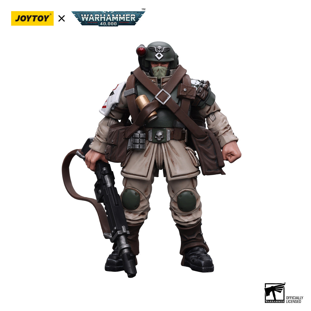 JOYTOY Warhammer 40K Astra Militarum Cadian Command Squad Veteran figure