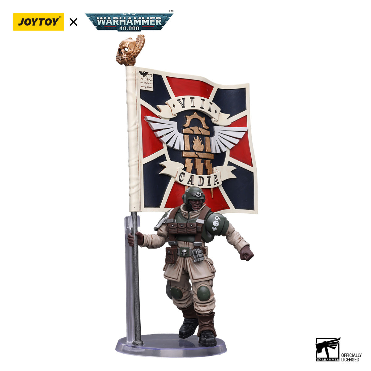 JOYTOY Warhammer 40K Astra Militarum Cadian Command Squad Veteran figure