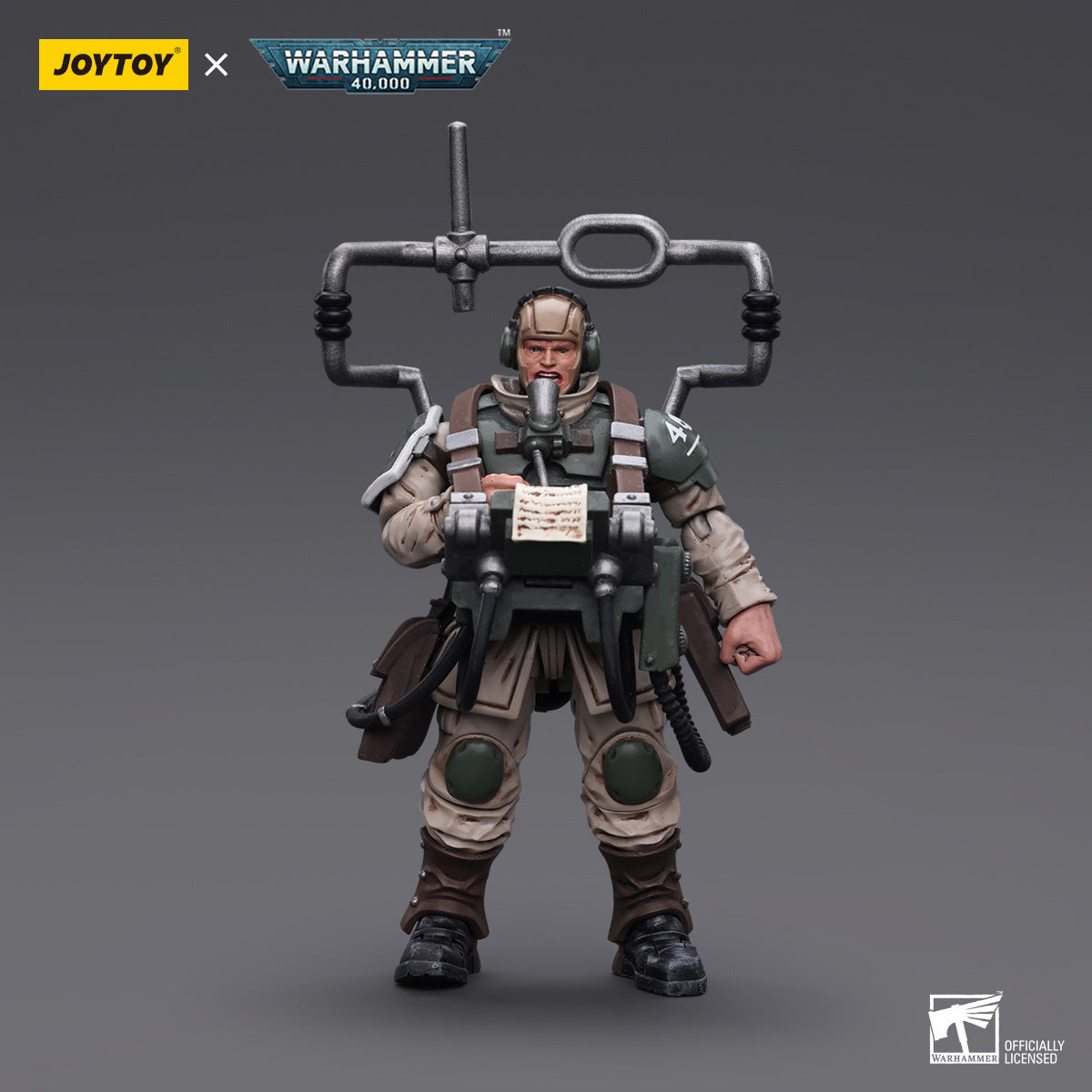 JOYTOY Warhammer 40K Astra Militarum Cadian Command Squad Veteran figure