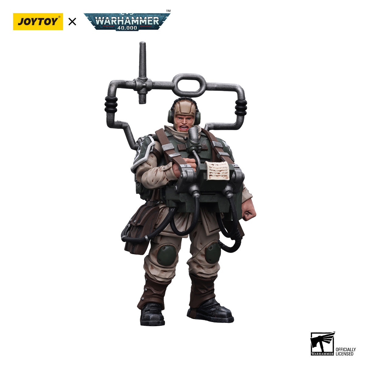 JOYTOY Warhammer 40K Astra Militarum Cadian Command Squad Veteran figure