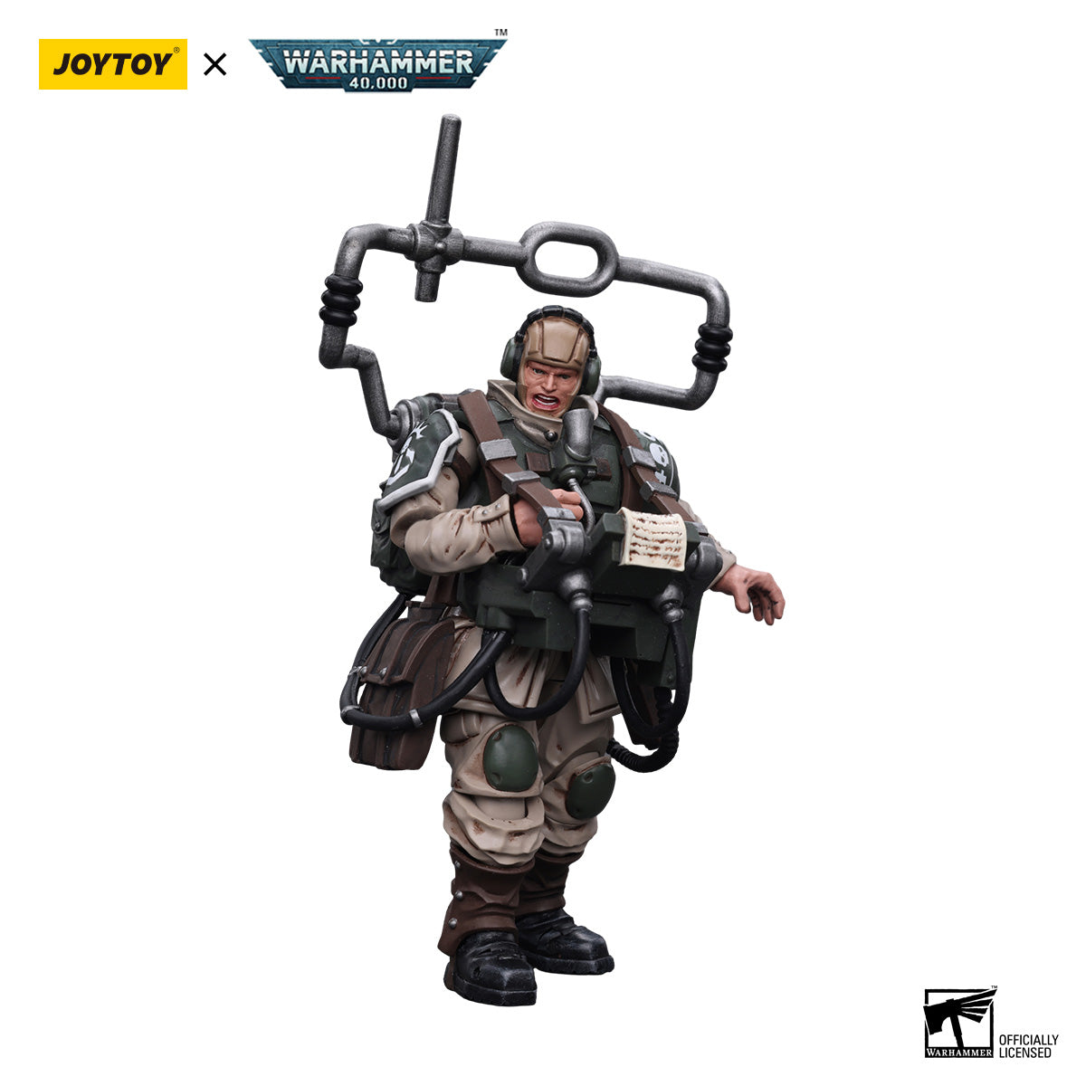 JOYTOY Warhammer 40K Astra Militarum Cadian Command Squad Veteran figure