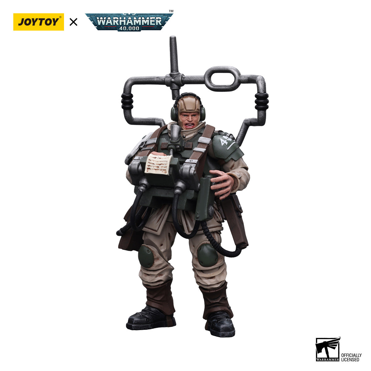 JOYTOY Warhammer 40K Astra Militarum Cadian Command Squad Veteran figure