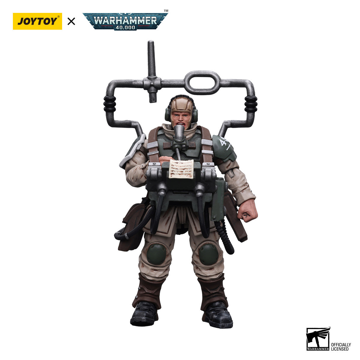 JOYTOY Warhammer 40K Astra Militarum Cadian Command Squad Veteran figure