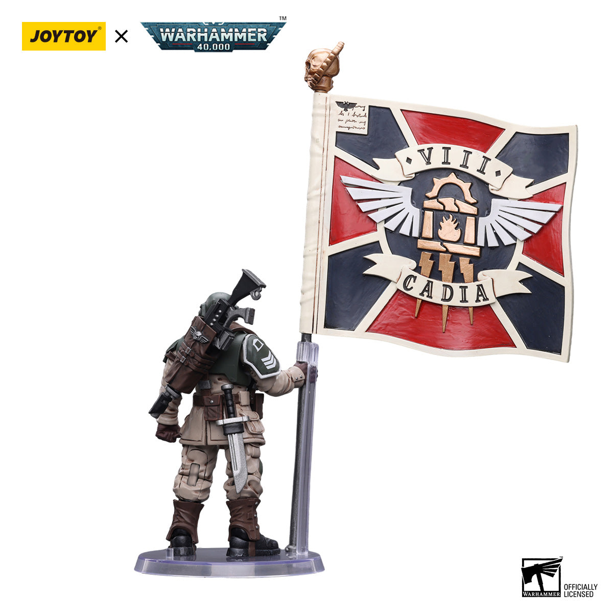 JOYTOY Warhammer 40K Astra Militarum Cadian Command Squad Veteran figure