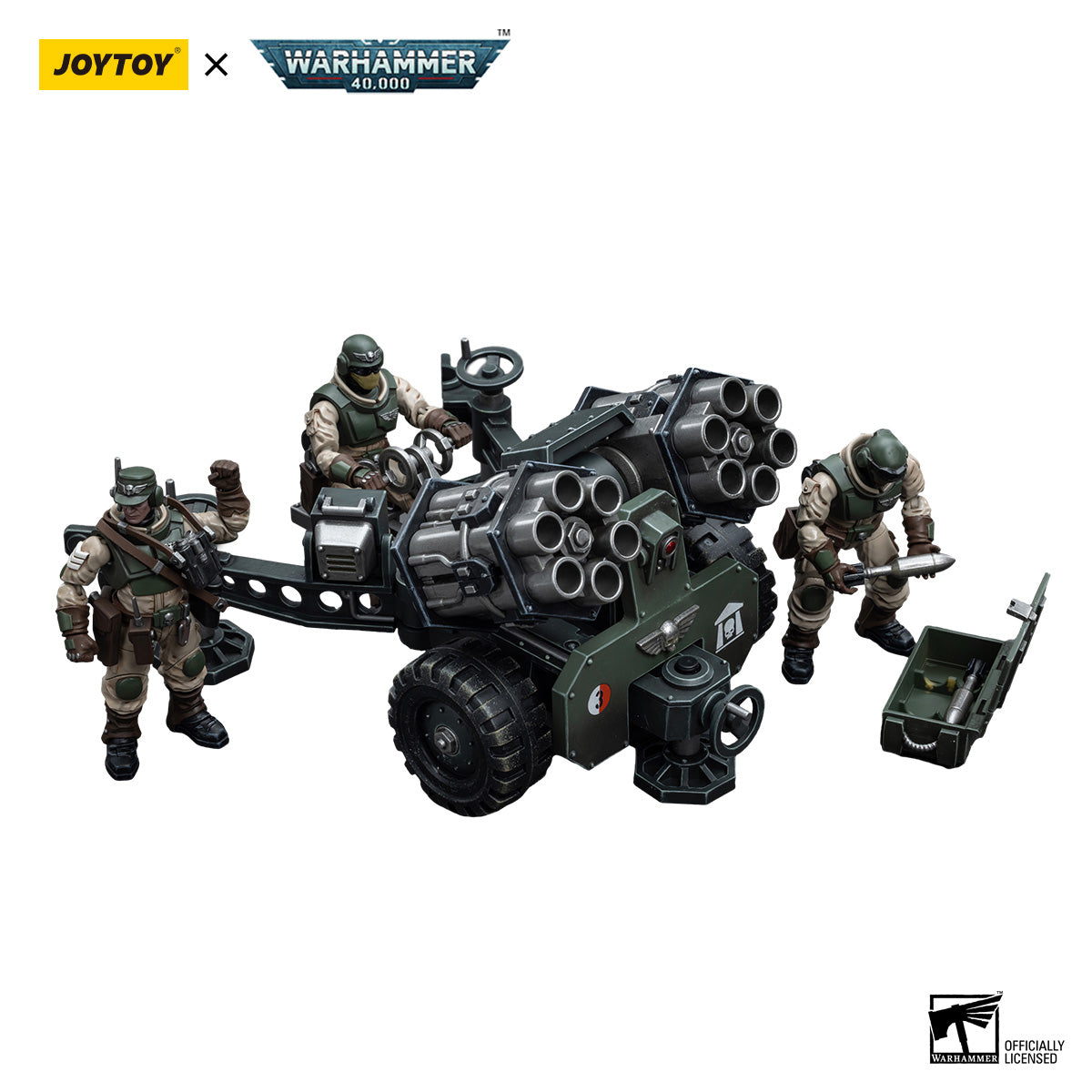 JOYTOY Warhammer 40K Astra Militarum Ordnance Team figure