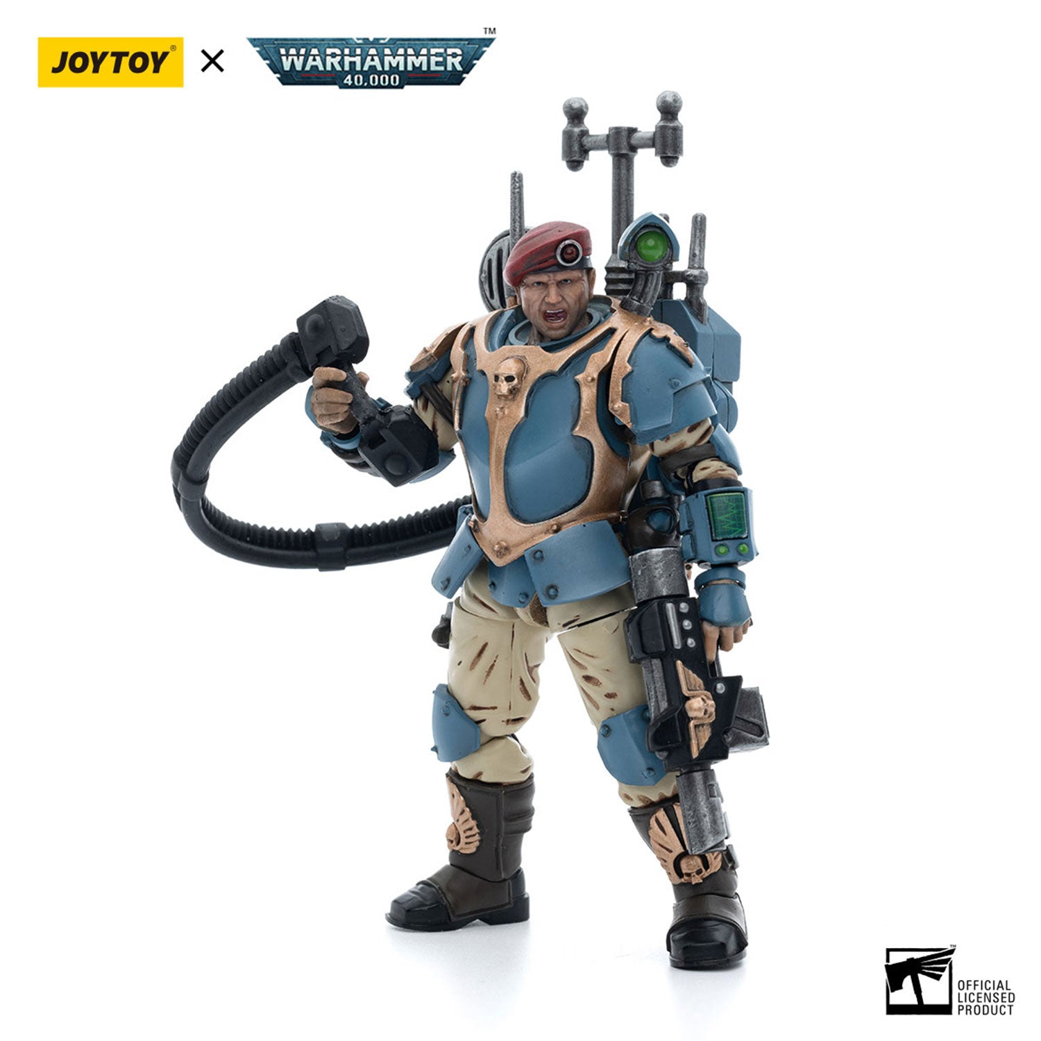 JOYTOY Warhammer 40K Astra Militarum Tempestus Scions Command Squad 55th Kappic Eagles Vox Operator figure