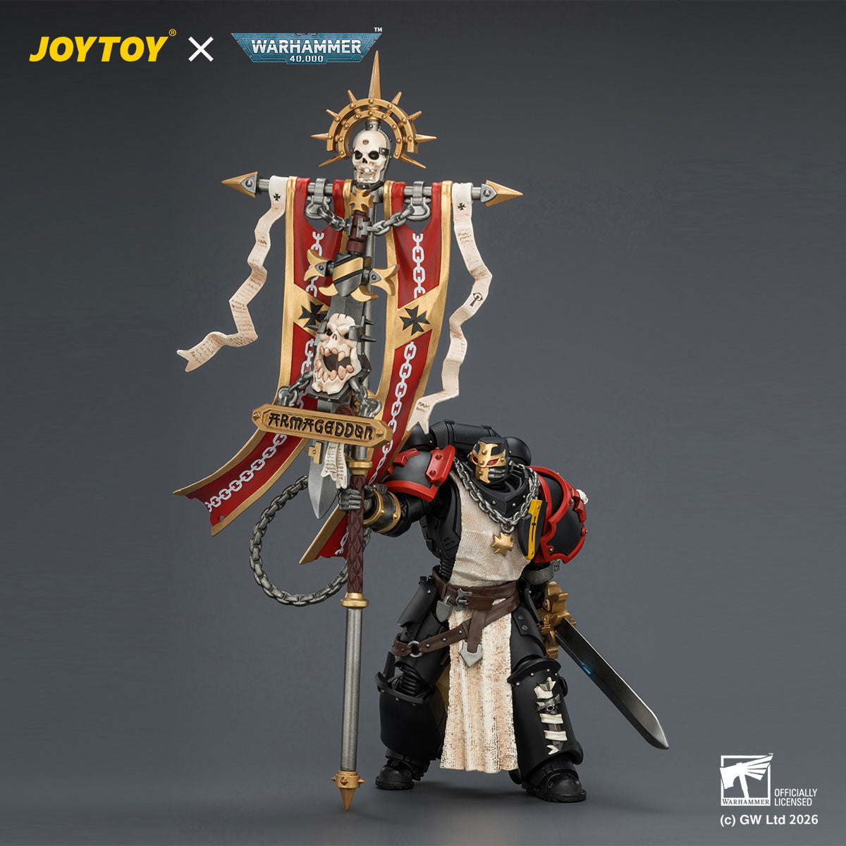 JOYTOY Warhammer 40K Black Templars Crusader Ancient figure