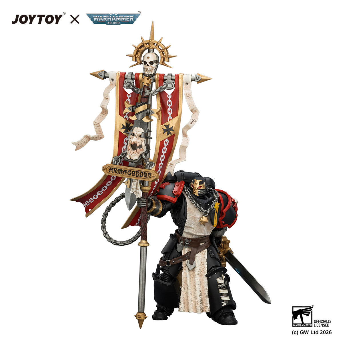 JOYTOY Warhammer 40K Black Templars Crusader Ancient figure