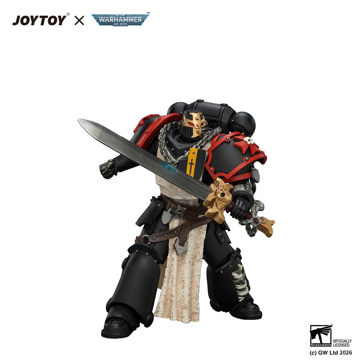 JOYTOY Warhammer 40K Black Templars Crusader Ancient figure