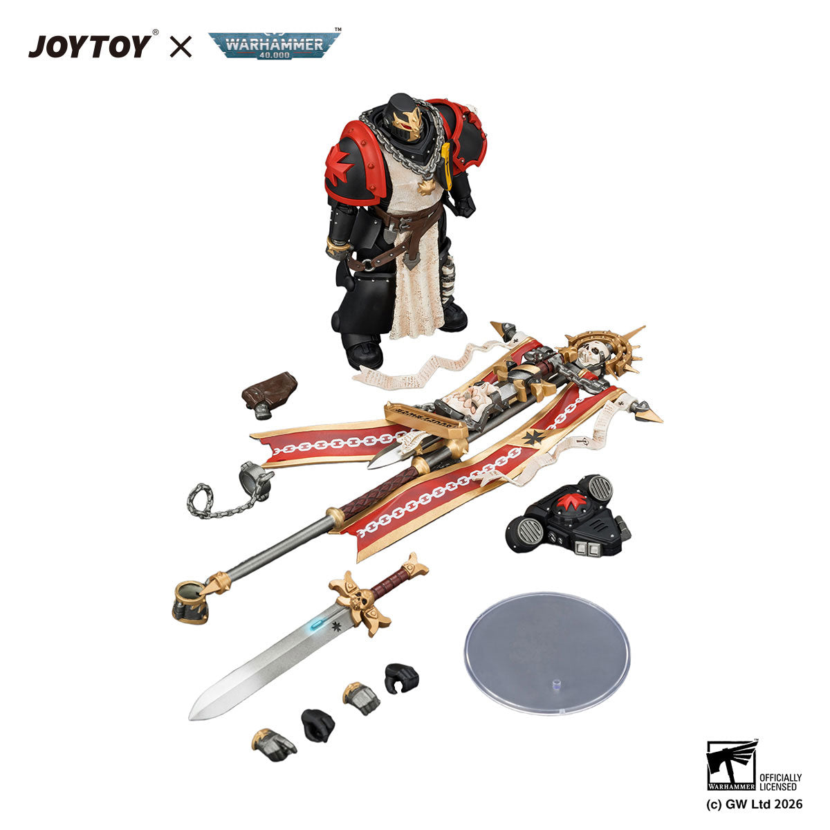JOYTOY Warhammer 40K Black Templars Crusader Ancient figure