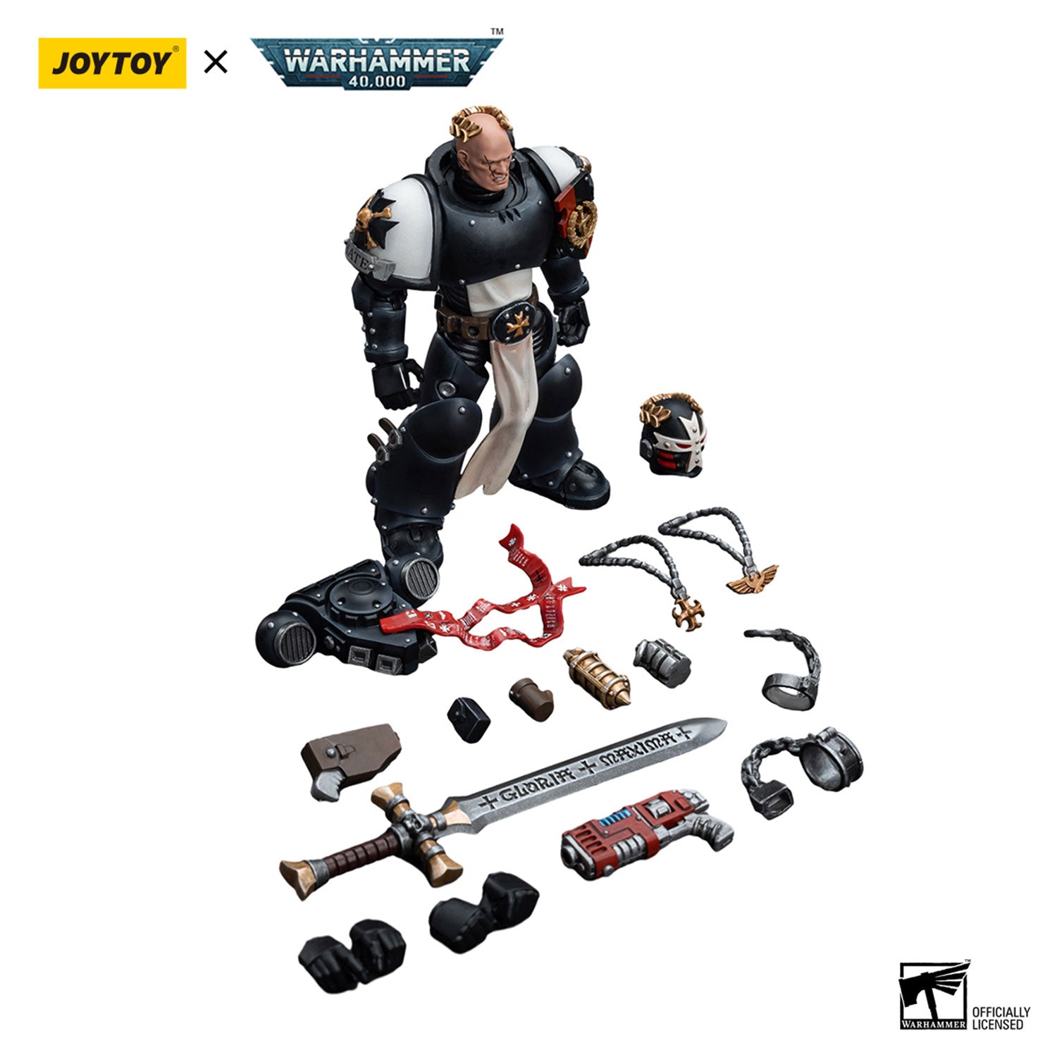 JOYTOY Warhammer 40K Black Templars Emperor's Champion Bayard's Revenge figure