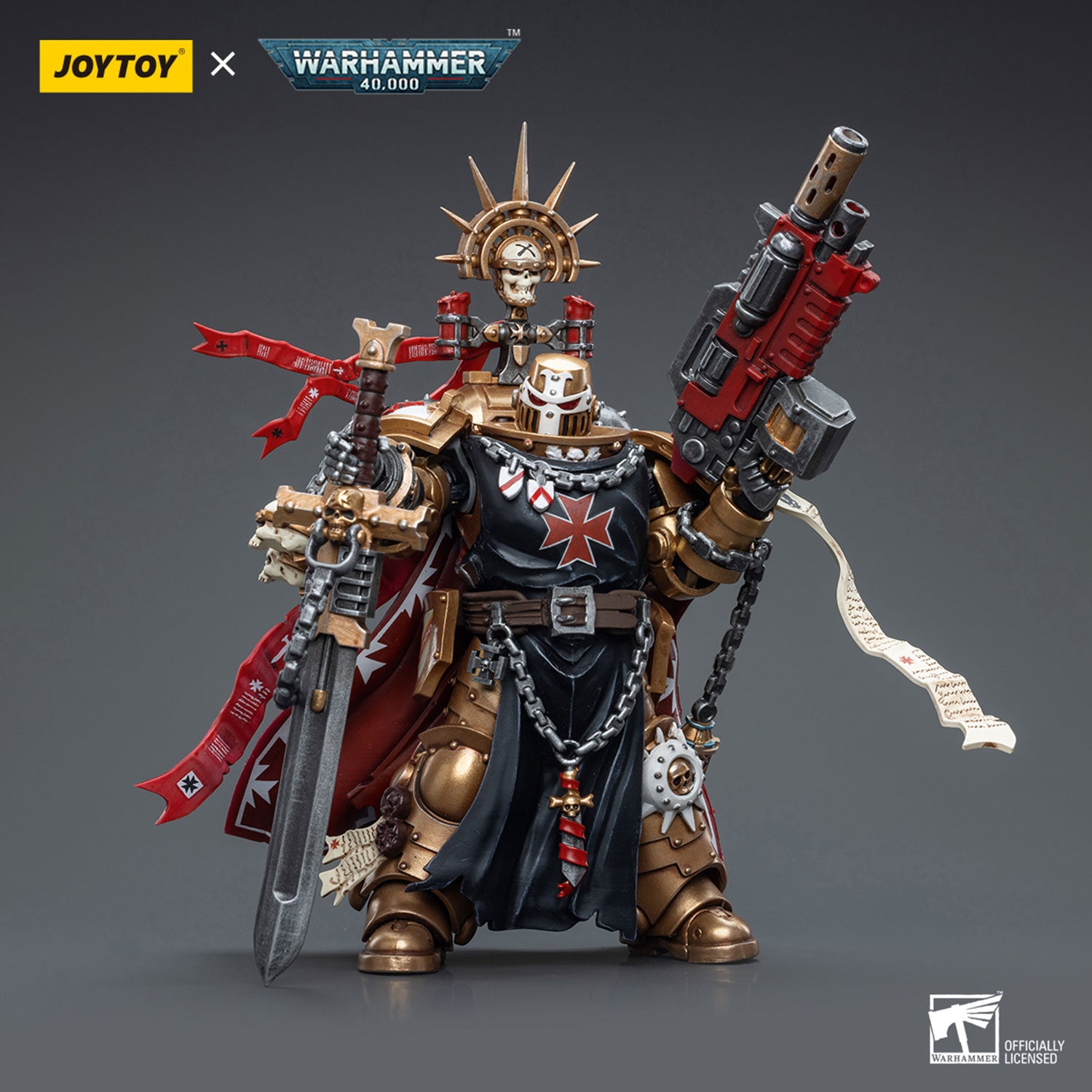 JOYTOY Warhammer 40K Black Templars High Marshal Helbrecht figure