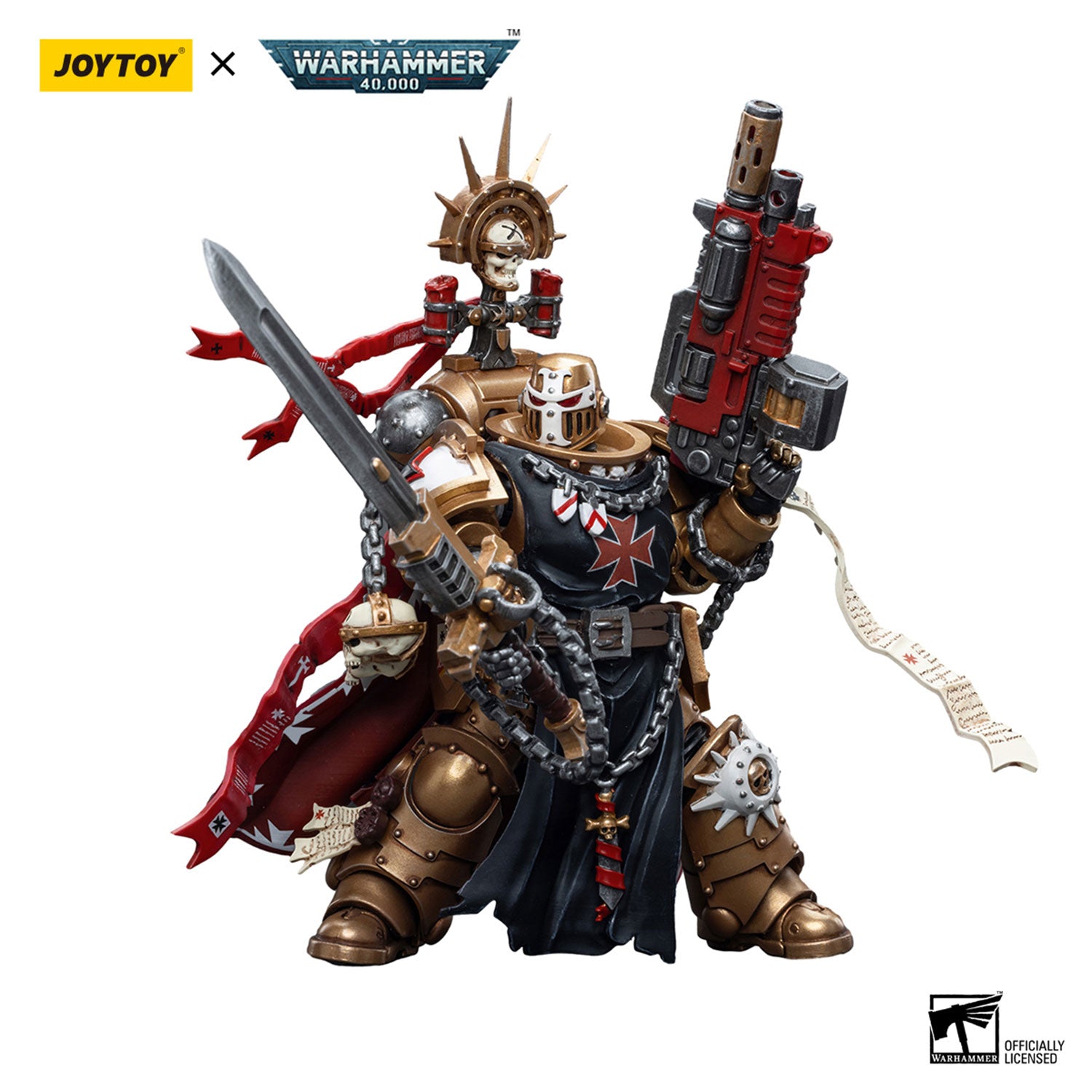 JOYTOY Warhammer 40K Black Templars High Marshal Helbrecht figure
