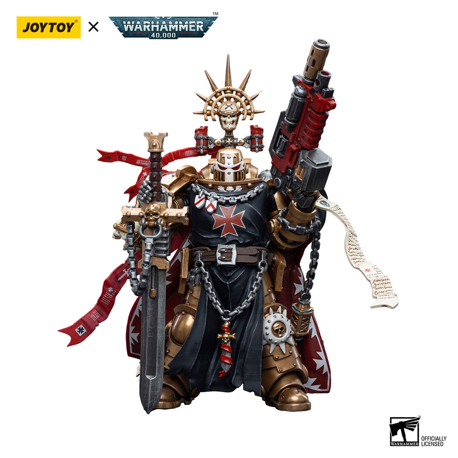 JOYTOY Warhammer 40K Black Templars High Marshal Helbrecht figure