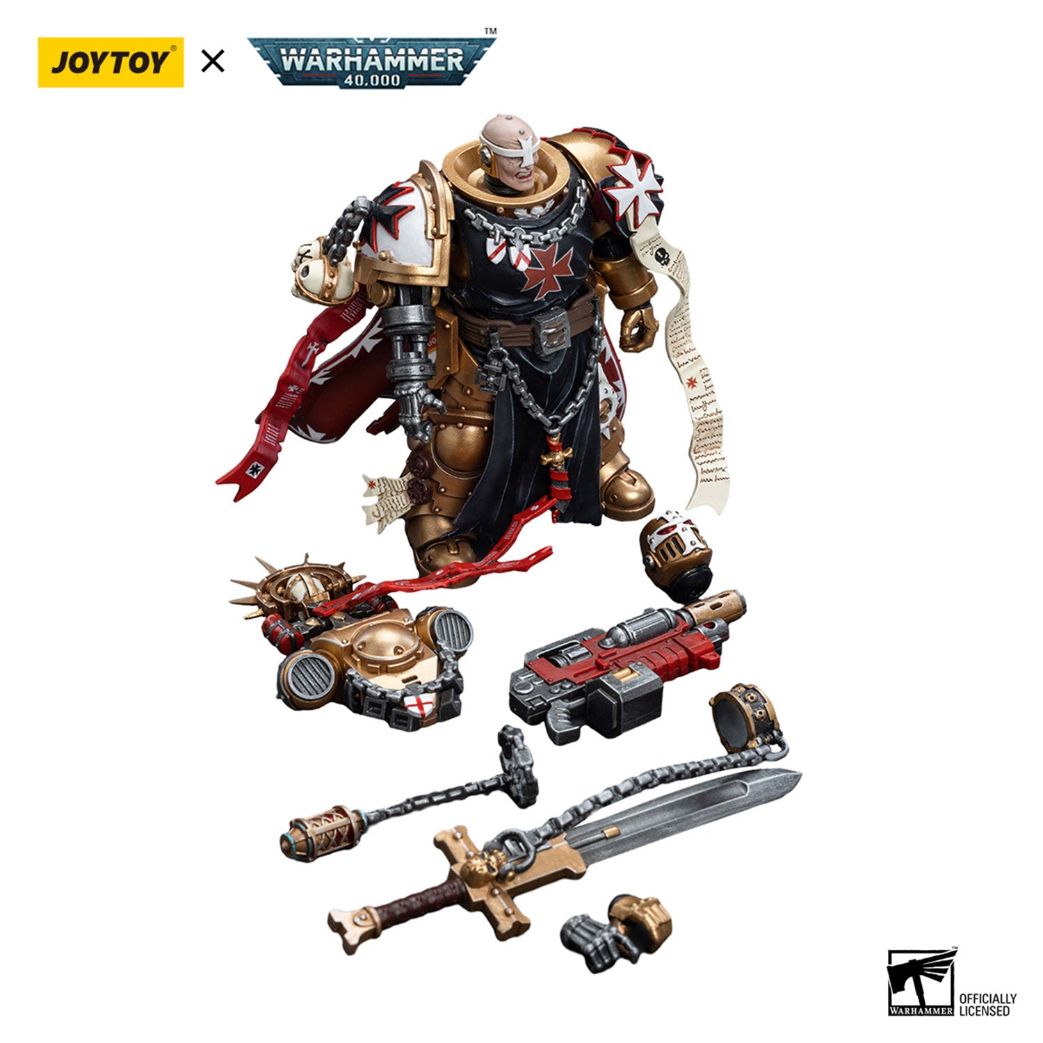 JOYTOY Warhammer 40K Black Templars High Marshal Helbrecht figure