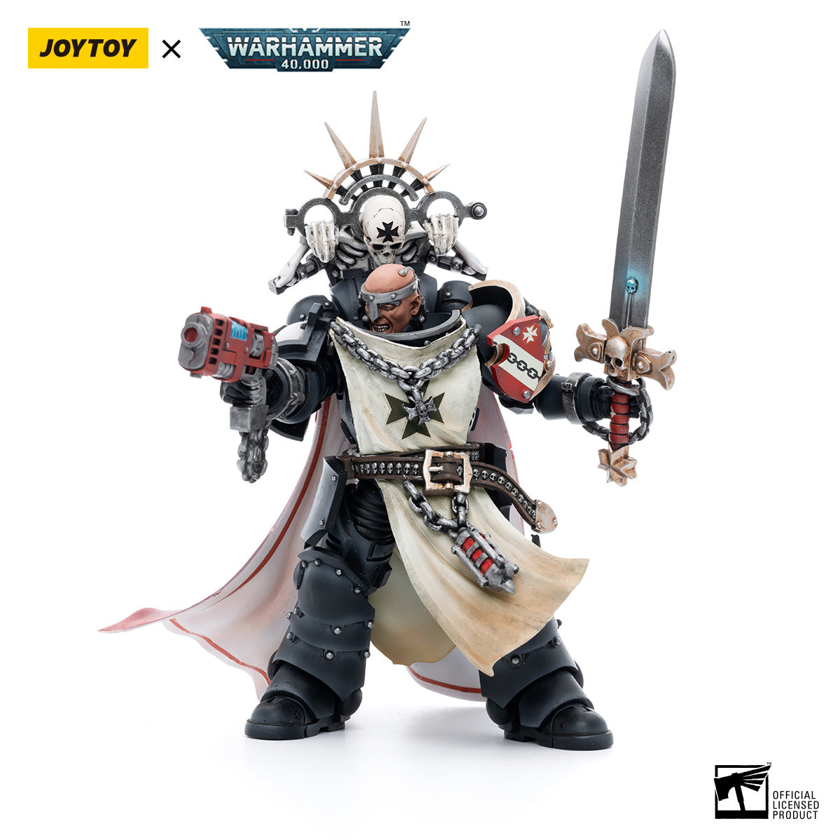 JOYTOY Warhammer 40K Black Templars Marshal Baldeckrath figure