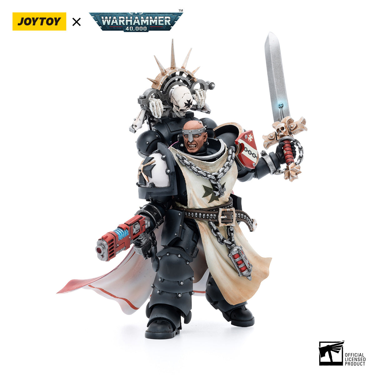 JOYTOY Warhammer 40K Black Templars Marshal Baldeckrath figure