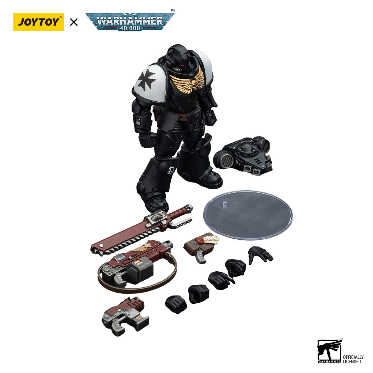 JOYTOY Warhammer 40K Black Templars Outriders Brother Valtus figure