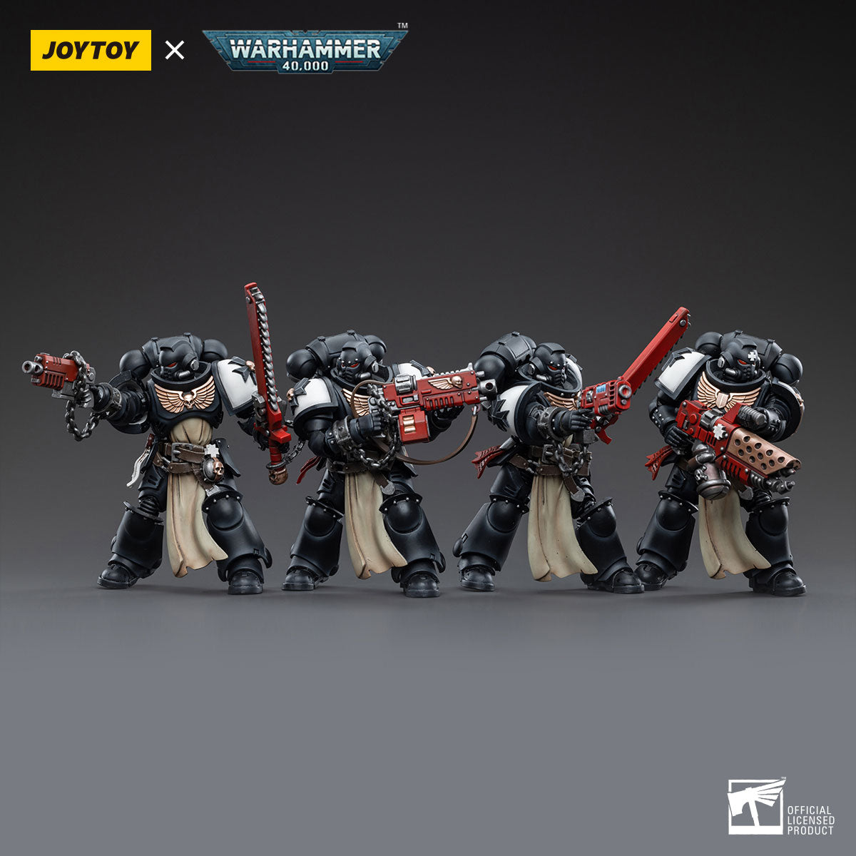JOYTOY Warhammer 40K Black Templars Primaris Crusader Squad figure