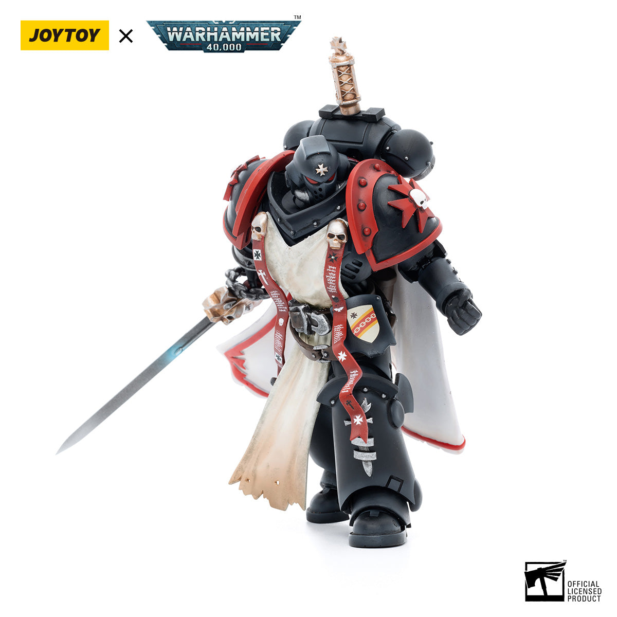 JOYTOY Warhammer 40K Black Templars Primaris Sword Brethren Eberwulf figure