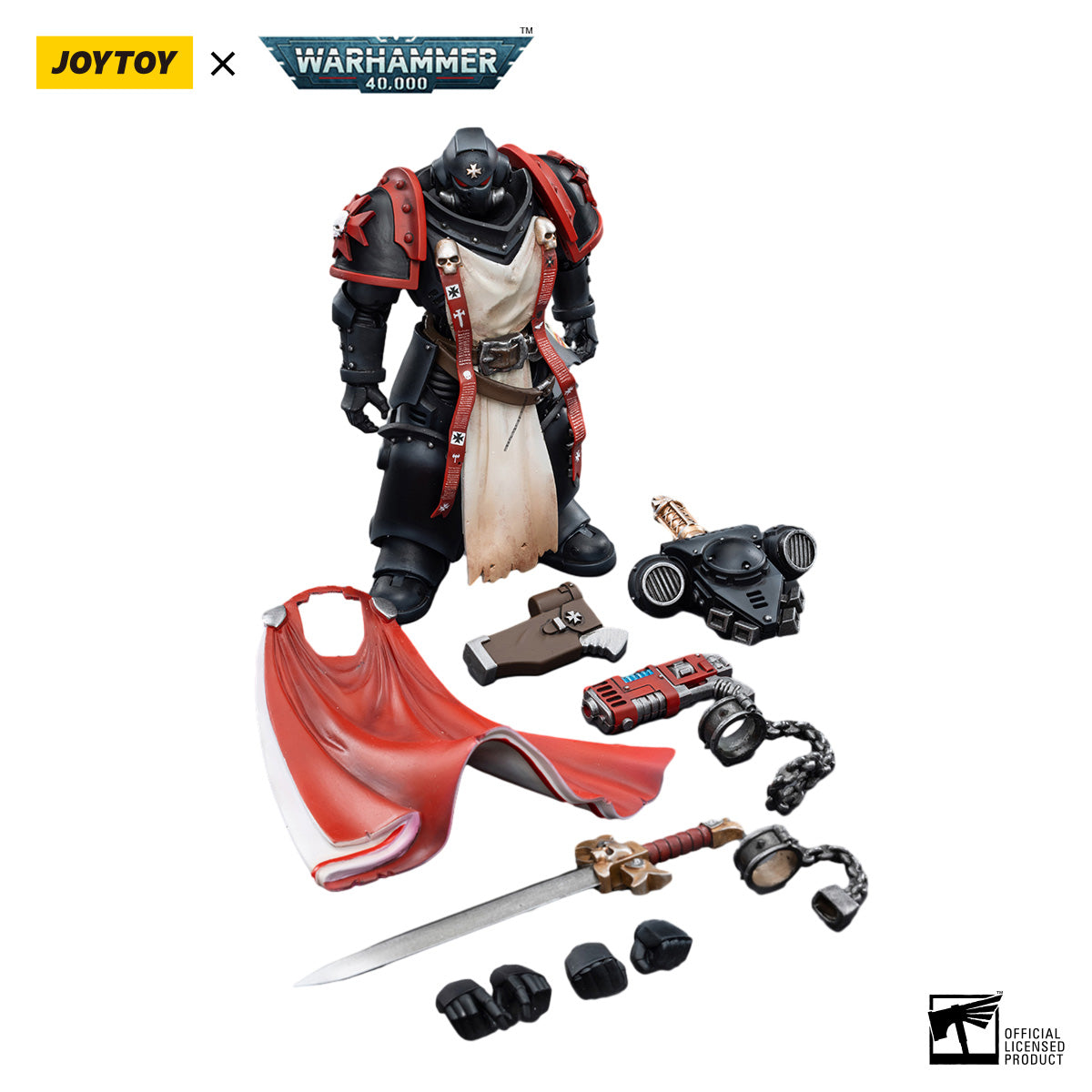 JOYTOY Warhammer 40K Black Templars Primaris Sword Brethren Eberwulf figure