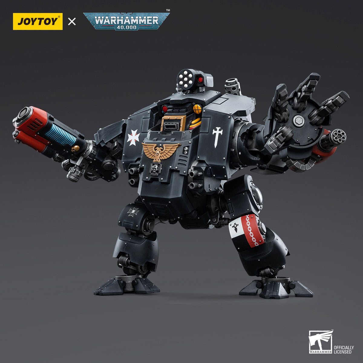 JOYTOY Warhammer 40K Black Templars Redemptor Dreadnought figure