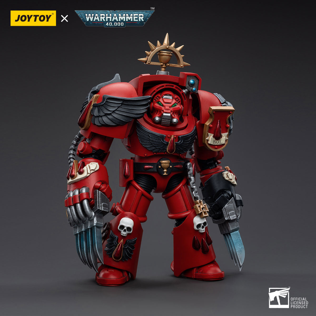 JOYTOY Warhammer 40K Blood Angels Assault Terminators Brother Tyborel figure