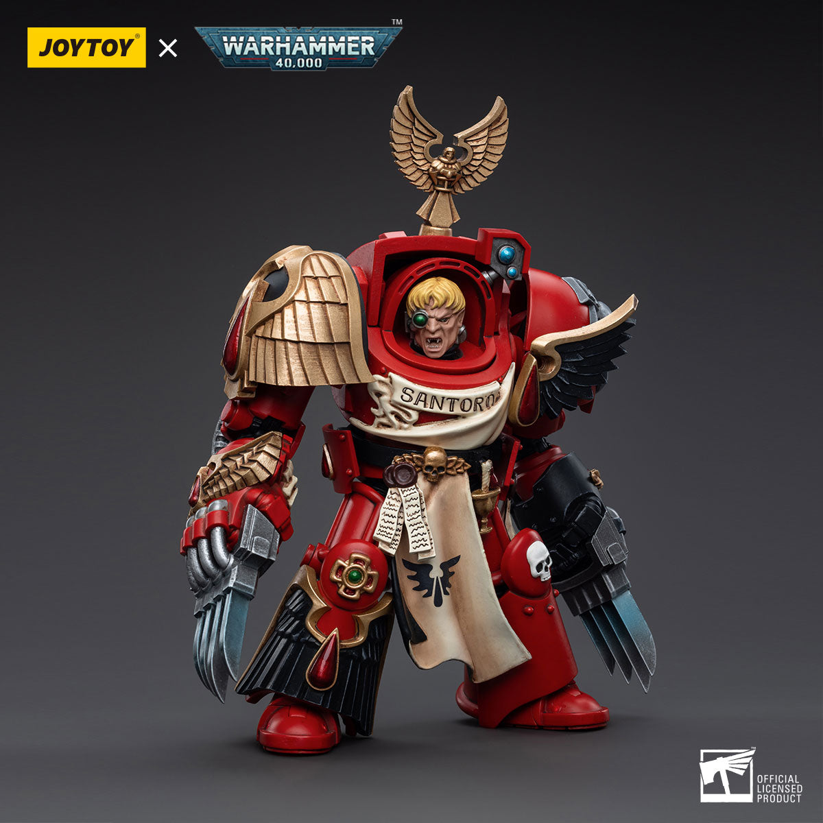 JOYTOY Warhammer 40K Blood Angels Assault Terminators Sergeant Santoro figure