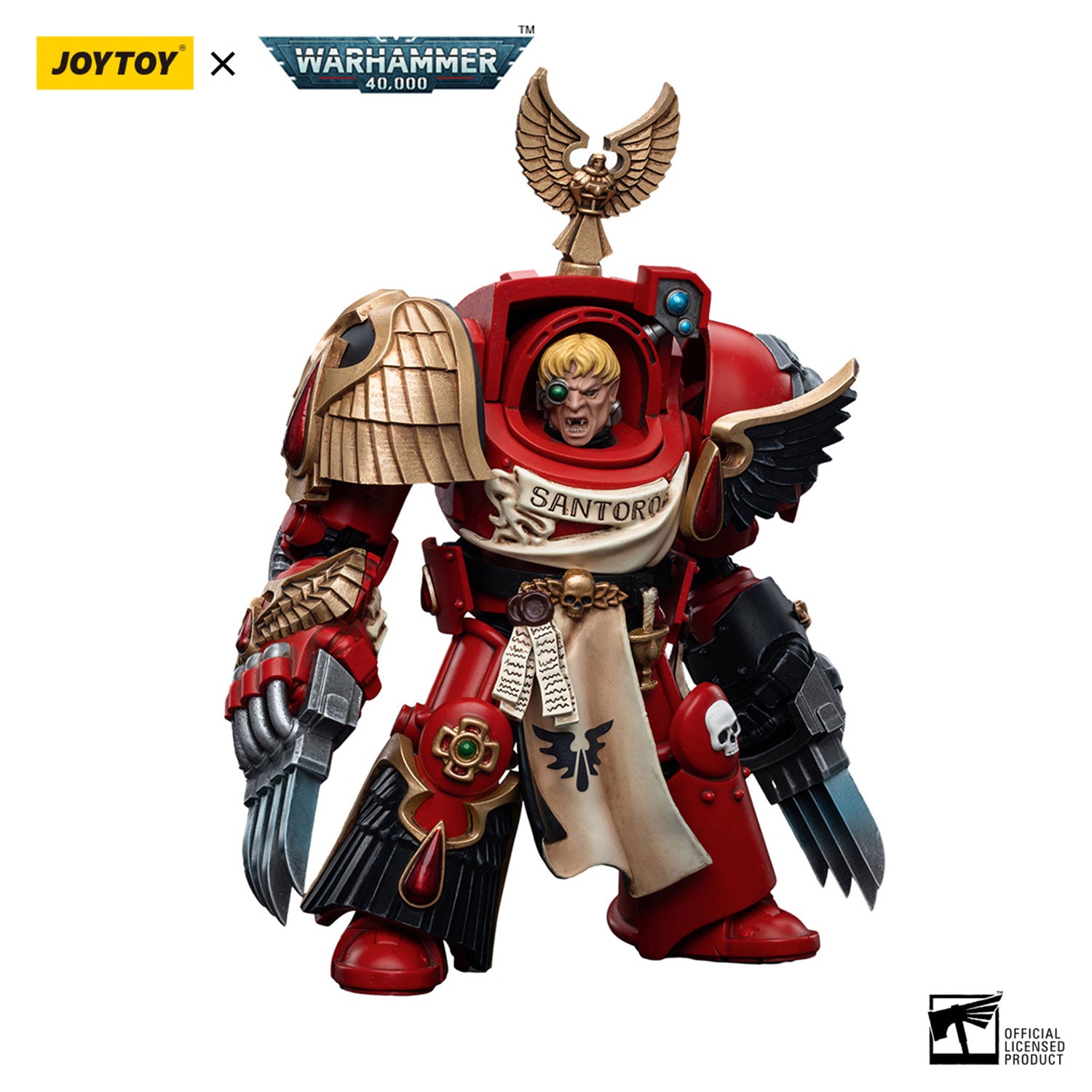 JOYTOY Warhammer 40K Blood Angels Assault Terminators Sergeant Santoro figure