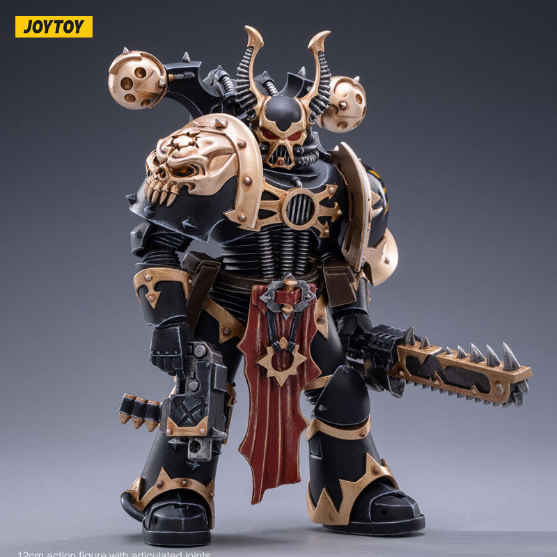 JOYTOY Warhammer 40K Black Legion Chaos Space Marines Black Legion Brother Talas figure