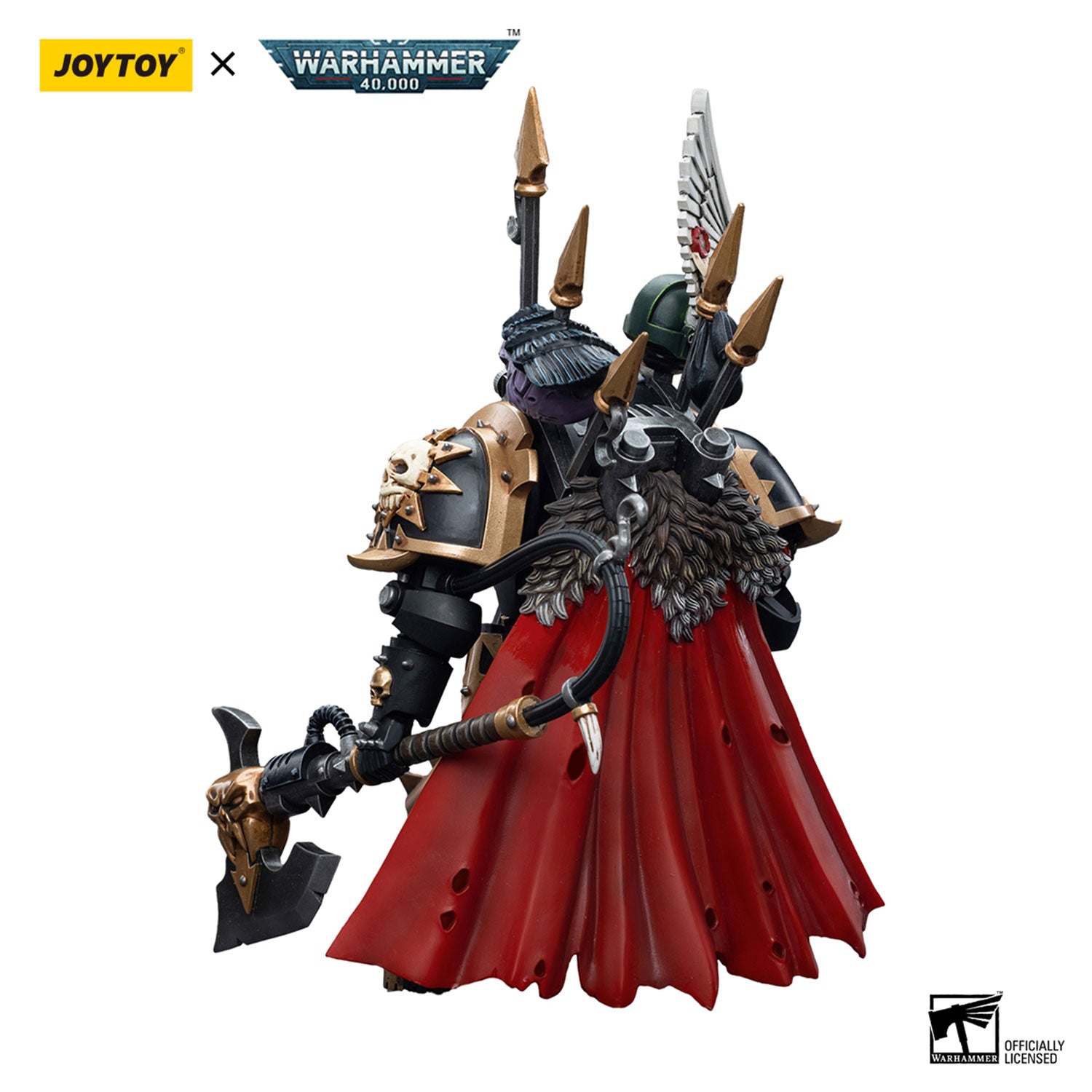 JOYTOY Warhammer 40K Black Legion Chaos Space Marines Black Legion Chaos Lord in Terminator Armour figure